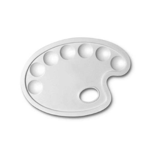 CWR TAVOLOZZA OVALE IN PLASTICA 30X22 CM BIANCO